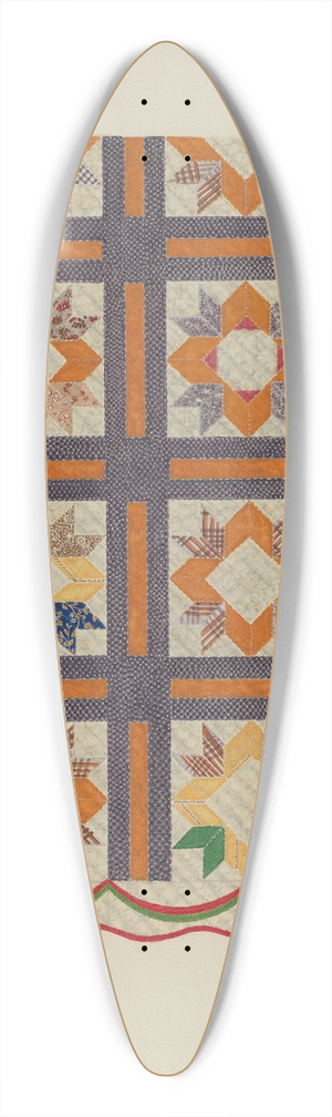 George V. Vezolles - Patchwork Quilt 39.3 inch art pintail longboard deck