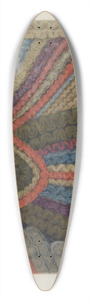 George V. Vezolles - Shaker Woolen Rug 39.3 inch art pintail longboard deck