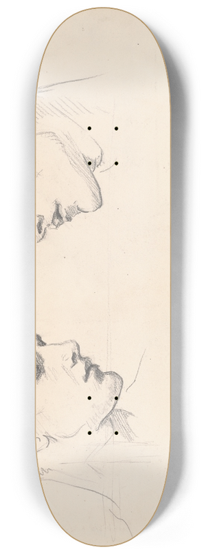 John Singer Sargent - Studies of a Mans Head 8.25 inch art skate deck