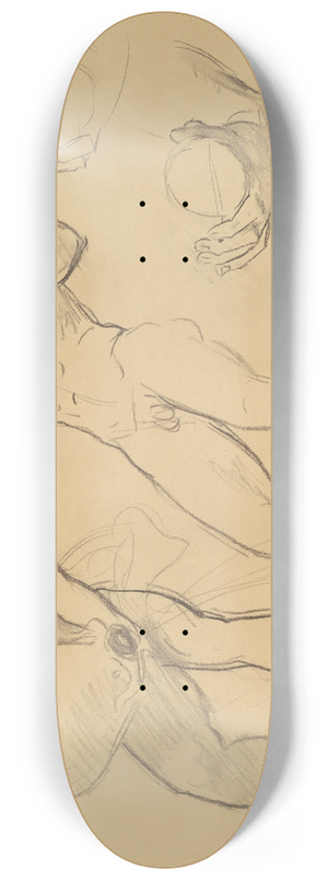John Singer Sargent - Studies of Notus for The Winds 8.25 inch art skate deck