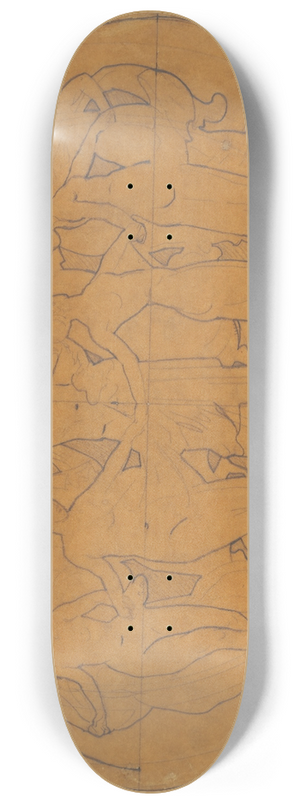 John Singer Sargent - Study for Apollo and the Muses 8.25 inch art skate deck