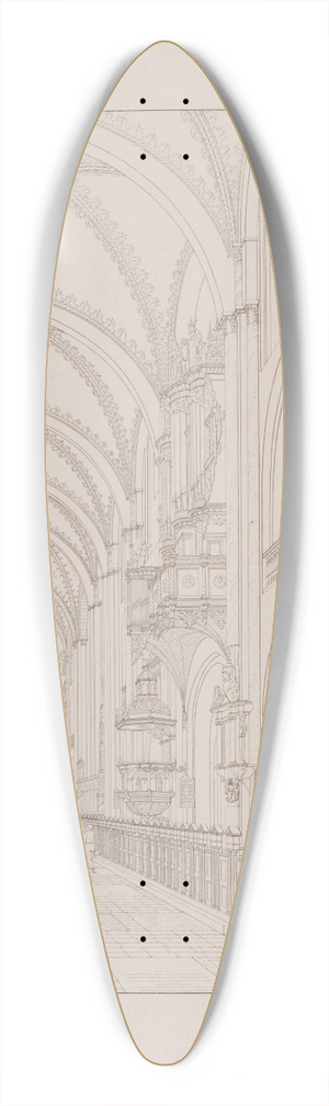 Georg Hoffmann - Det indre af Roskilde Domkirke 39.3 inch art pintail longboard deck