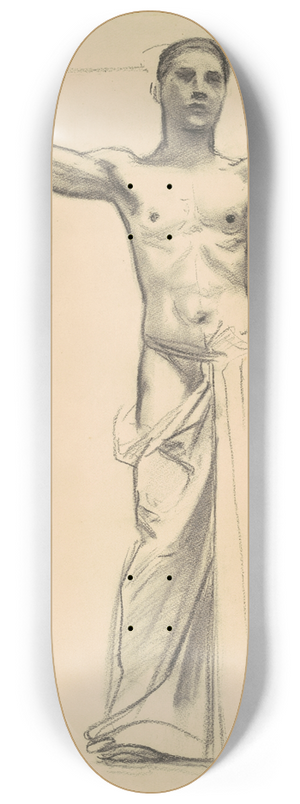 John Singer Sargent - Study of Apollo for Apollo and the Muses 8.25 inch art skate deck
