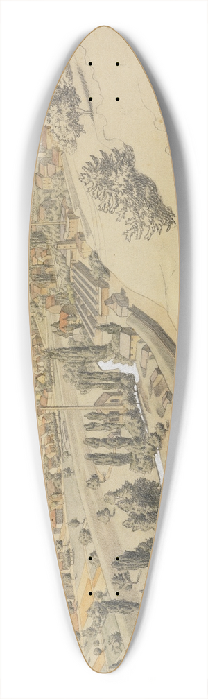 Georg Scholz - Grtzingen mit dem Turmberg 39.3 inch art pintail longboard deck