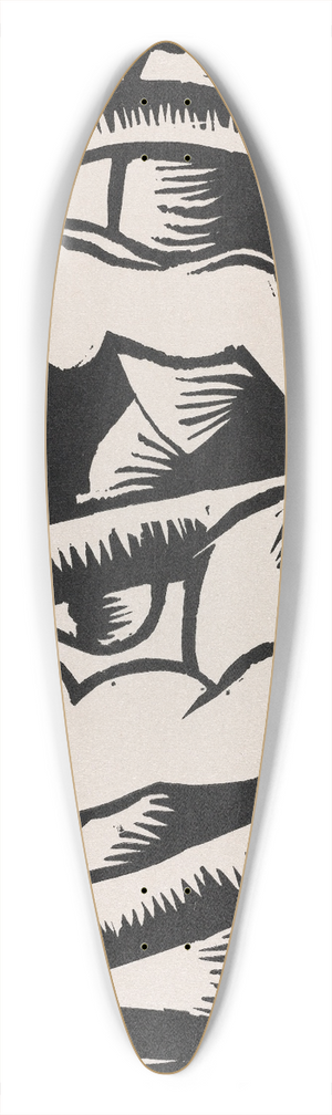 Georg Schrimpf - Nude IX 39.3 inch art pintail longboard deck