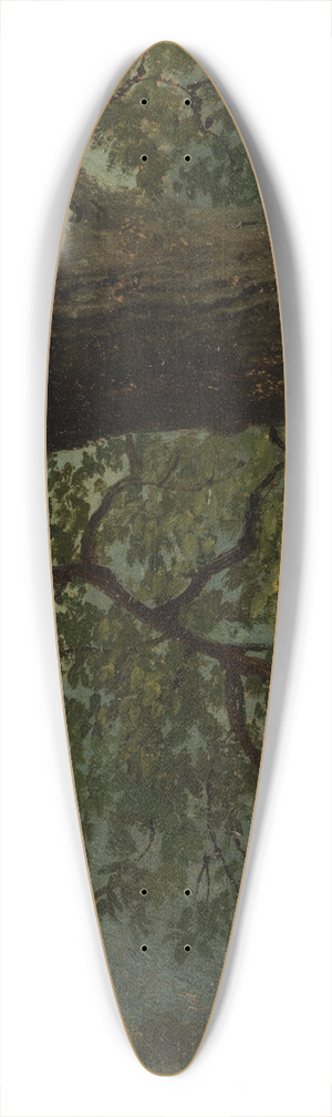 Georg Wilhelm Issel - Studie eines Eichbaums 39.3 inch art pintail longboard deck