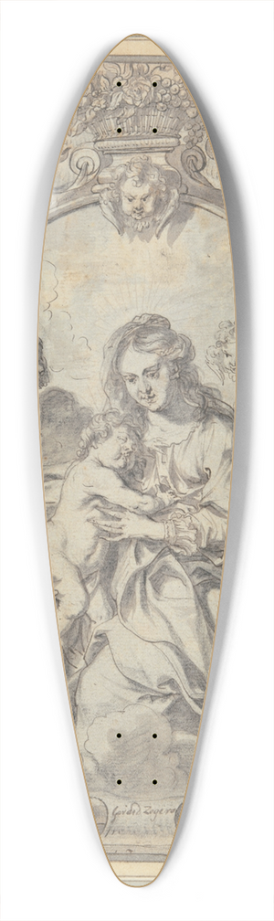 Gerard Seghers - Madonna within OrnamentalFrame 39.3 inch art pintail longboard deck