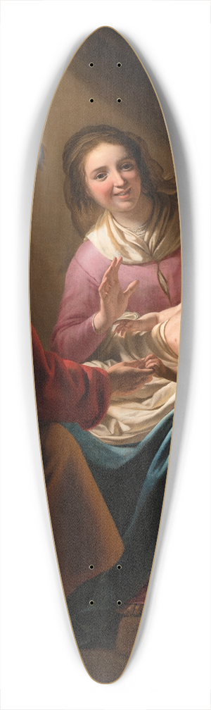 Gerard van Honthorst - The Holy Family 39.3 inch art pintail longboard deck