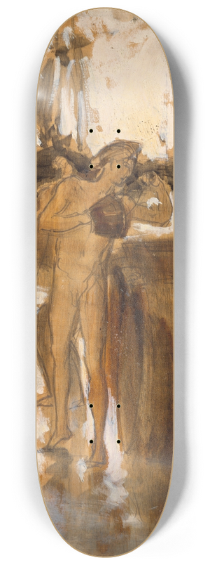 John Singer Sargent - Two Nude Bathers Standing on a Wharf 8.25 inch art skate deck