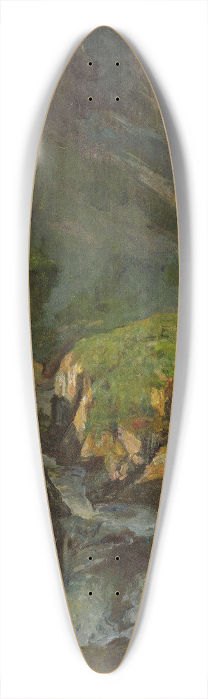 Gerhard Munthe - The River Driva 39.3 inch art pintail longboard deck