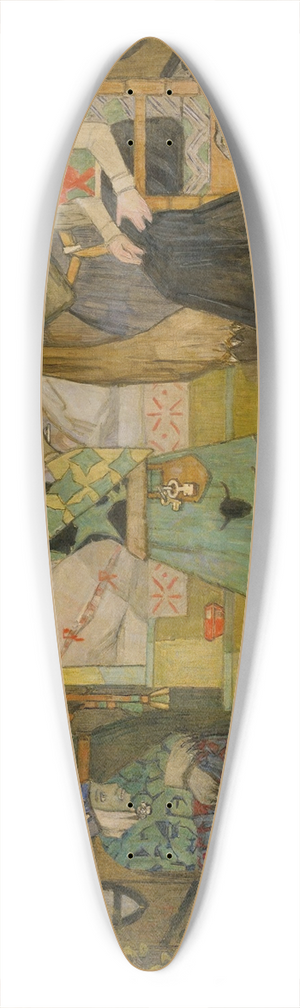 Gerhard Munthe - The spirited off into the Mountain 39.3 inch art pintail longboard deck