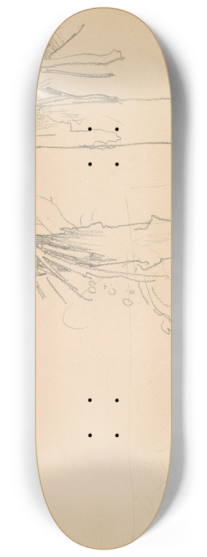 John Singer Sargent - Two Shattered Trees; and Study for The Road (verso) 8.25 inch art skate deck