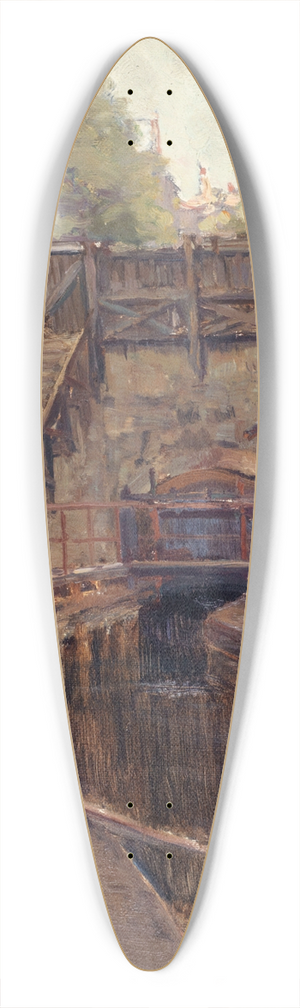 Germain Eugne Bonneton - Bras gauche de la Bivre, boulevard Arago 39.3 inch art pintail longboard deck