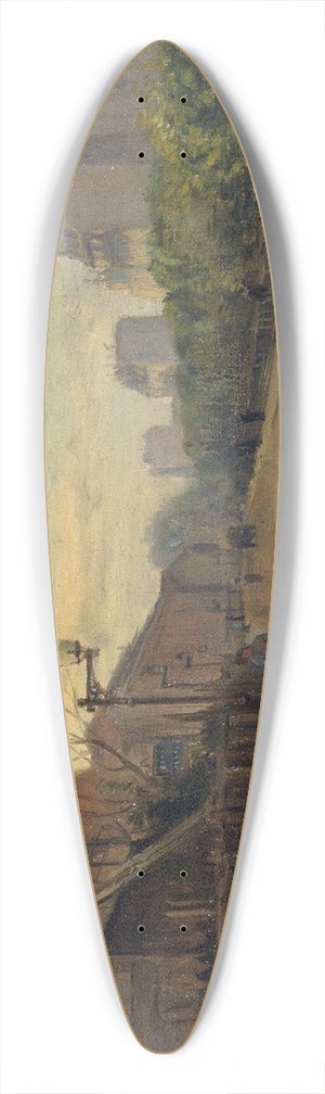 Germain Eugne Bonneton - La rue Auguste-Cain 39.3 inch art pintail longboard deck