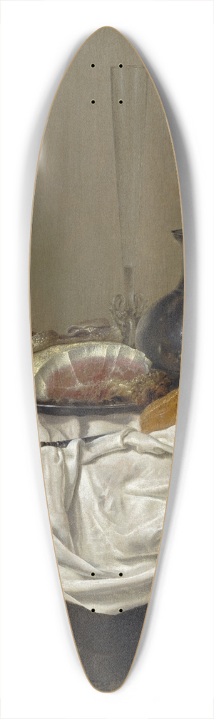 Gerret Willemsz Heda - Still Life with Ham 39.3 inch art pintail longboard deck