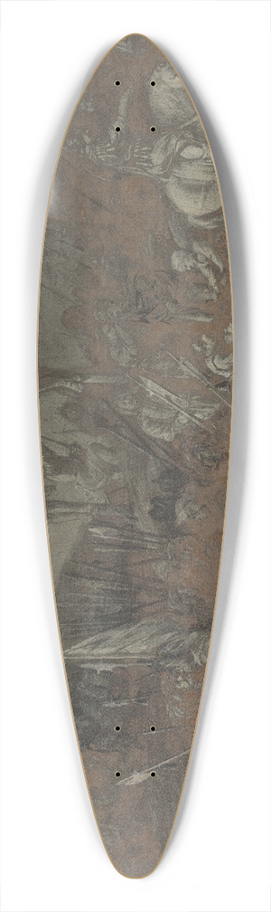 Gerrit Battem - The Crucifixion 39.3 inch art pintail longboard deck