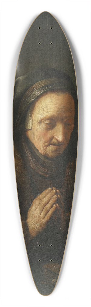 Gerrit Dou - Praying old woman 39.3 inch art pintail longboard deck