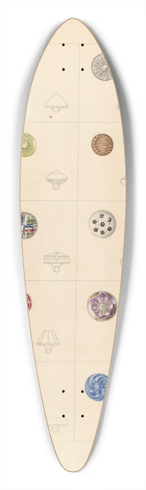 Gertrude Lemberg - Buttons 39.3 inch art pintail longboard deck