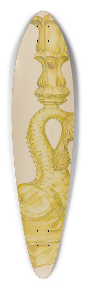 Giacinto Capelli - Dolphin Candlestick 39.3 inch art pintail longboard deck