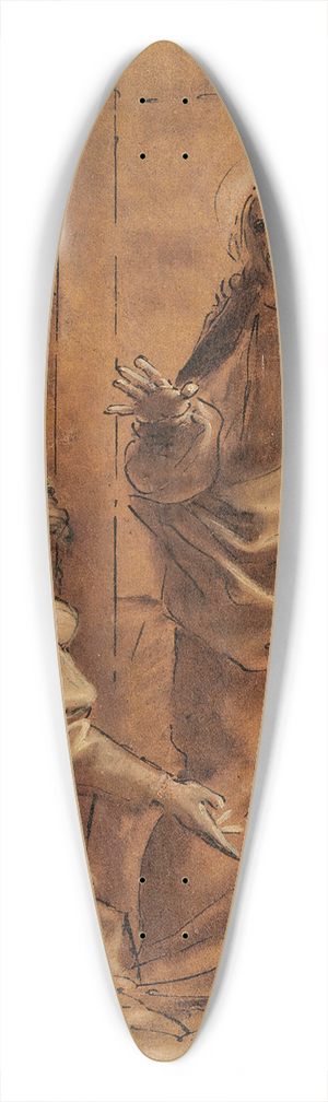 Giacomo Cavedone - Christ et le centurion 39.3 inch art pintail longboard deck