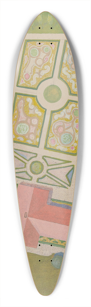 Gilbert Sackerman - John B. Bull Garden 39.3 inch art pintail longboard deck