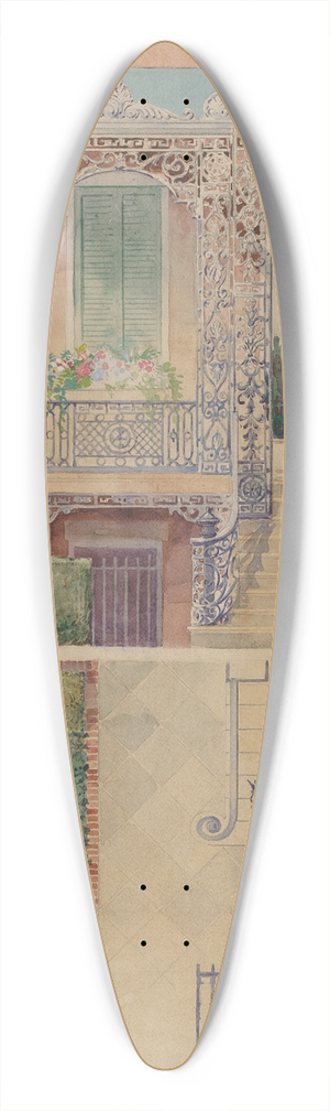 Gilbert Sackerman - Ornamental Iron 39.3 inch art pintail longboard deck