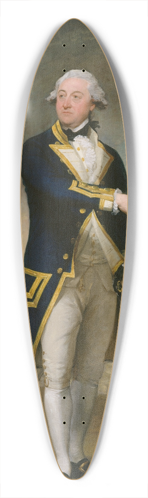 Gilbert Stuart - Captain John Gell 39.3 inch art pintail longboard deck