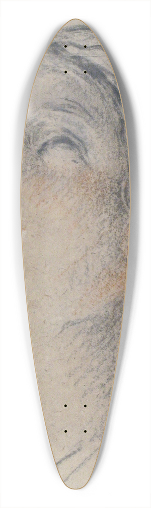 Giovan Gioseffo dal Sole - Female Head Upturned 39.3 inch art pintail longboard deck