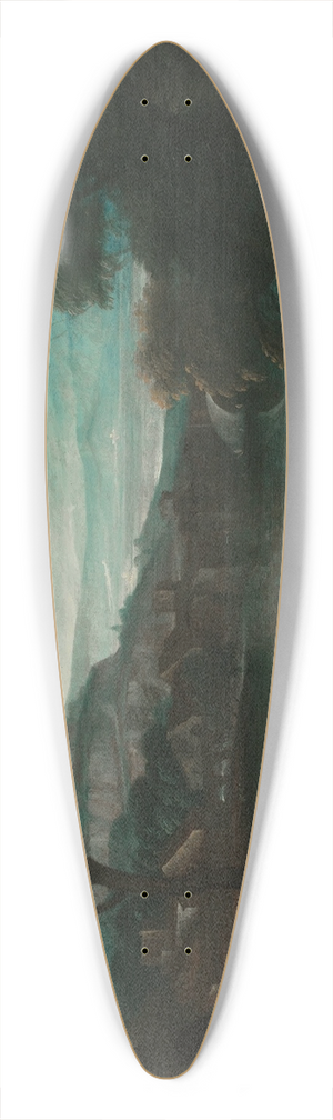 Giovanni Francesco Grimaldi - Landscape with resting shepherds 39.3 inch art pintail longboard deck