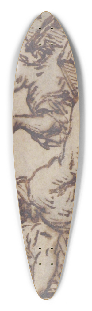 Giovanni Francesco Romanelli - Five Music-Making Figures 39.3 inch art pintail longboard deck