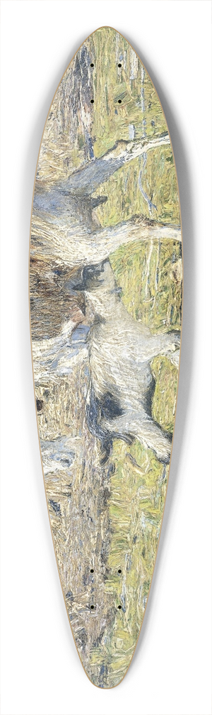 Giovanni Segantini - A Goat with her Kid 39.3 inch art pintail longboard deck