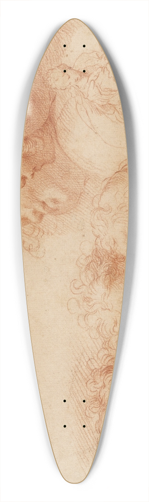 Giulio Cesare Procaccini - Head and Figure Studies 39.3 inch art pintail longboard deck