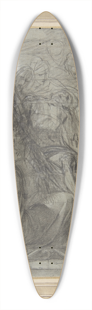 Giulio Cesare Procaccini - Study for the Piet 39.3 inch art pintail longboard deck