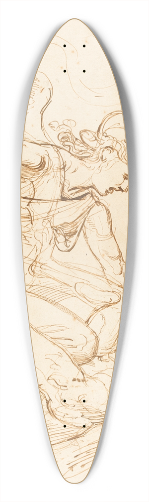Giulio Romano - Saint Michael 39.3 inch art pintail longboard deck