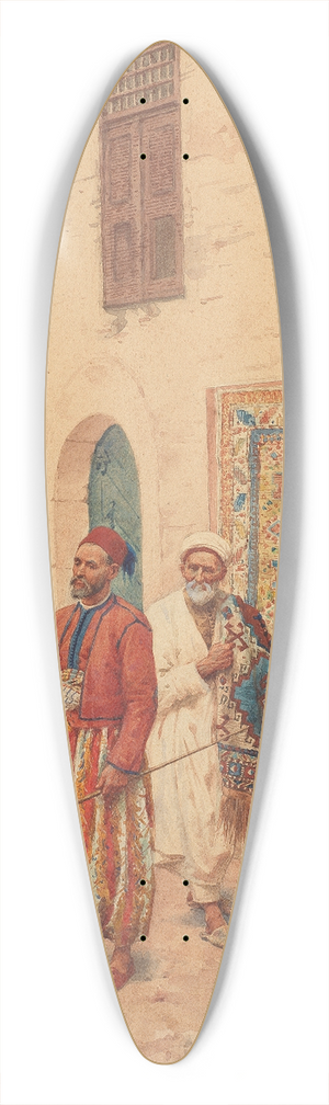 Giulio Rosati - At a carpet bazaar 39.3 inch art pintail longboard deck