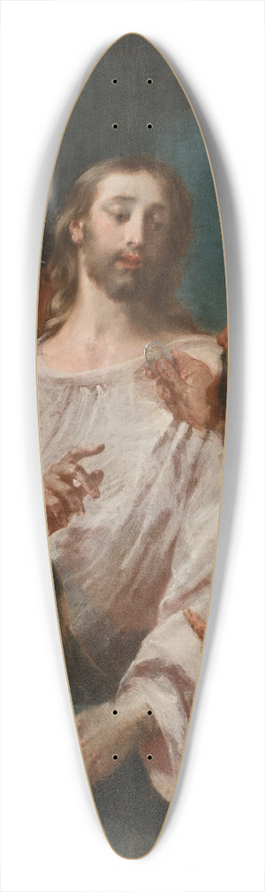 Giuseppe Bazzani - The Tribute Money 39.3 inch art pintail longboard deck
