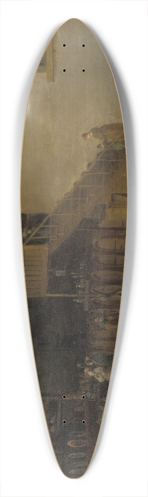 Giuseppe Bernardino Bison - A tavern interior 39.3 inch art pintail longboard deck