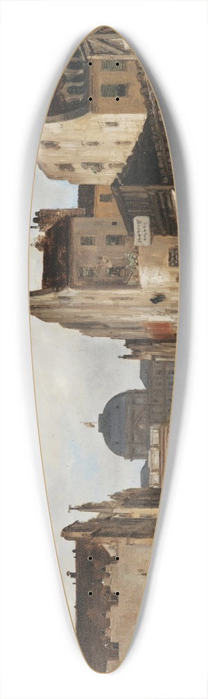 Giuseppe Canella - Paris, la rue Saint-Nicaise 39.3 inch art pintail longboard deck