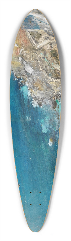 Giuseppe Casciaro - Cliffs, Ischia 39.3 inch art pintail longboard deck