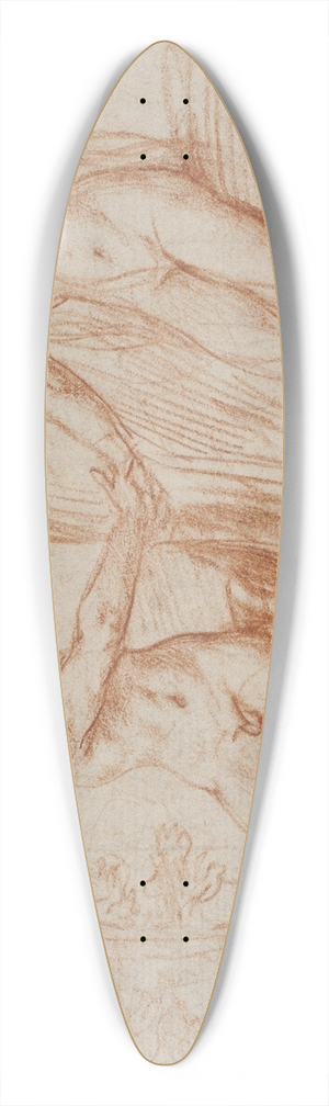 Giuseppe Cesari - Syndefaldet 39.3 inch art pintail longboard deck