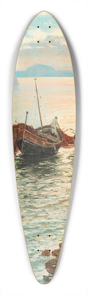 Giuseppe Giardiello - Scene near Naples 39.3 inch art pintail longboard deck