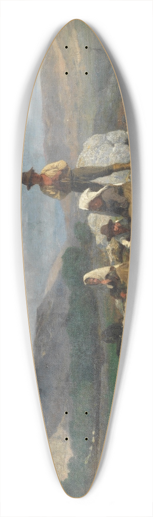 Giuseppe Palizzi - Tending the herd 39.3 inch art pintail longboard deck