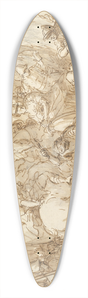 Giuseppe Piattoli - Scene from Ancient History 39.3 inch art pintail longboard deck