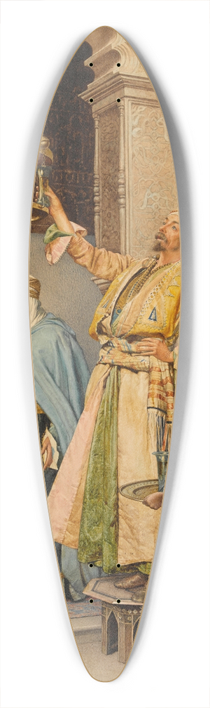 Giuseppe Signorini - Lighting the lamps at a mosque 39.3 inch art pintail longboard deck