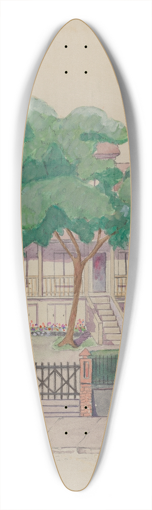 Gladys Cook - Mr. Stewarts House 39.3 inch art pintail longboard deck