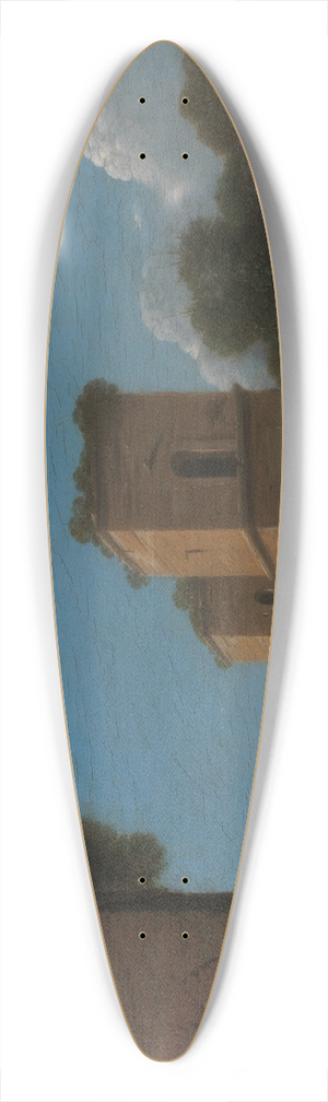 Goffredo Wals - A Roman Landscape with Figures 39.3 inch art pintail longboard deck