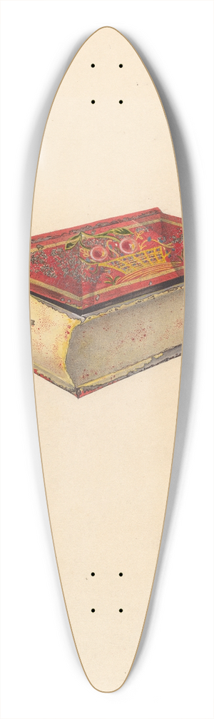 Grace Halpin - Painted Tin Trinket Box 39.3 inch art pintail longboard deck