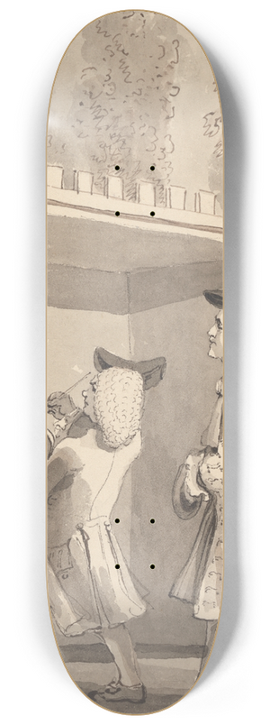 John Thomas Smith - Hogarth Painting in Vauxhall Gardens in the Presence of Jonathan Tyers 8.25 inch art skate deck John Thomas Smith - Hogarth Painting in Vauxhall Gardens in the Presence of Jonathan Tyers 8.25 inch art skate deck