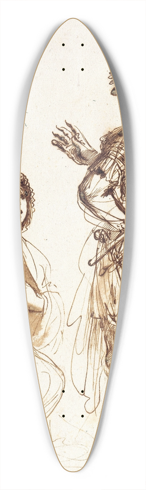 Guercino - Cleopatra and Octavian 39.3 inch art pintail longboard deck