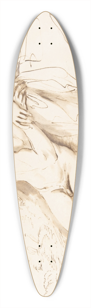 Guercino - Endymion Sleeping 39.3 inch art pintail longboard deck